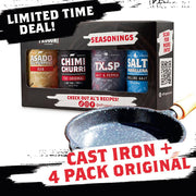 Limited Time Deal: Cast Iron + 4 Pack Original Combo - Al Frugoni