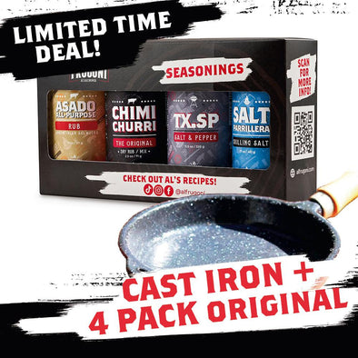 Limited Time Deal: Cast Iron + 4 Pack Original Combo