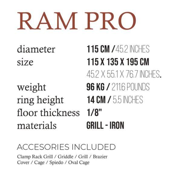 Ram 120 Pro Grill / Fogues TX - Al Frugoni