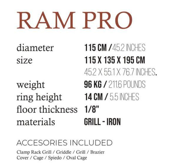 Ram 120 Pro Grill / Fogues TX