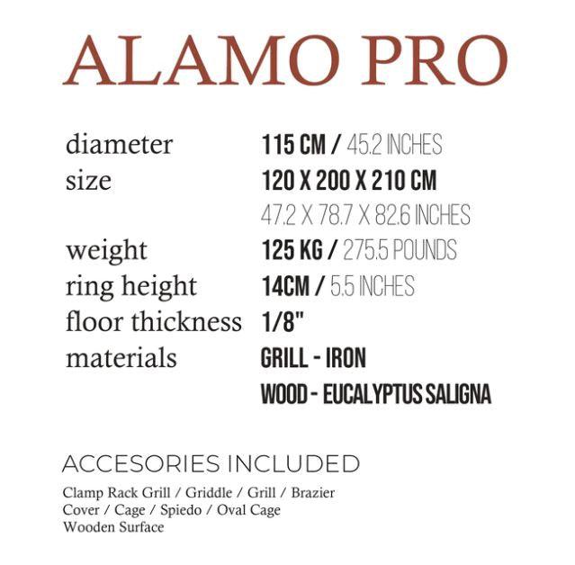 Alamo Pro 120 Grill / Fogues TX - Al Frugoni