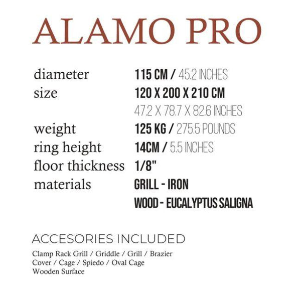 Alamo Pro 120 Grill / Fogues TX